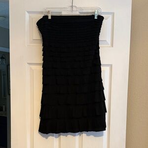 Express Black Strapless Layered Dress